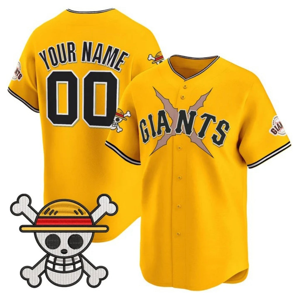 Custom San Francisco Giants x One Piece Gold HOLBERT Vapor Premier Limited Jersey - Stitched