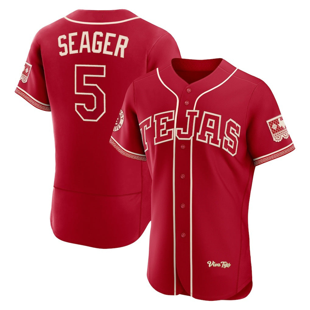 Texas Rangers #5 Corey Seager Red HOLBERT 2026 City Connect Authentic Sponsor Patch Jersey