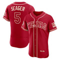 Texas Rangers #5 Corey Seager Red HOLBERT 2026 City Connect Authentic Sponsor Patch Jersey