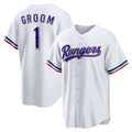 Texas Rangers #1 Groom Home White HOLBERT Replica Jersey