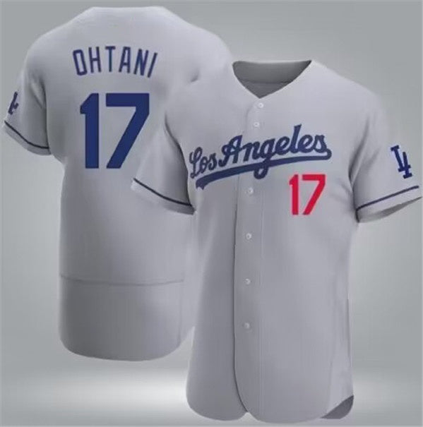 Los Angeles Dodgers #17 Shohei Ohtani Gray HOLBERT Flex Base Stitched Jersey