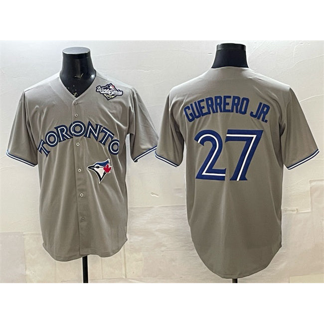 Toronto Blue Jays #27 Vladimir Guerrero Jr. Gray HOLBERT 2025 World Series Cool Base Stitched Jersey