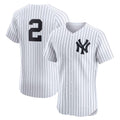 New York Yankees #2 Derek Jeter White HOLBERT Home Elite Player Jersey