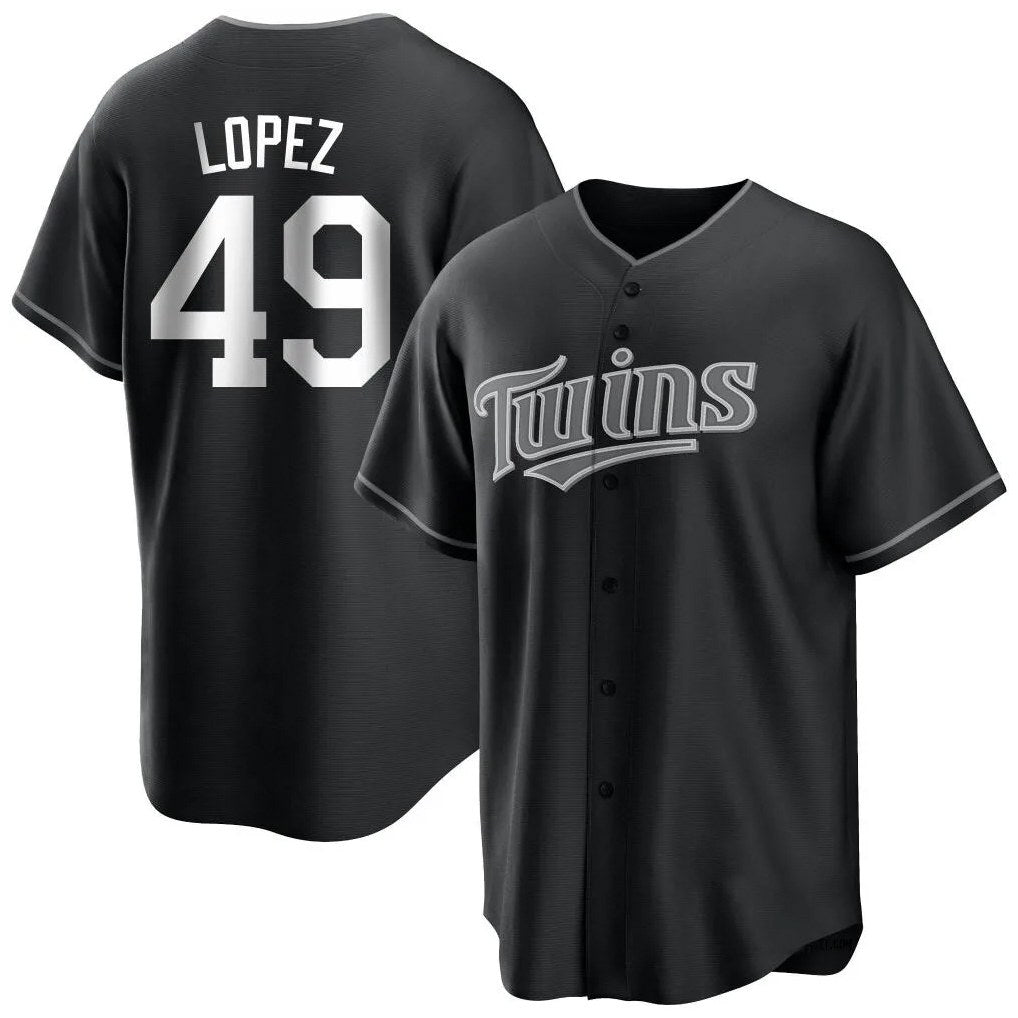 Minnesota Twins #49 Pablo Lopez Player Black HOLBERTHome Game Stitched Jerseys