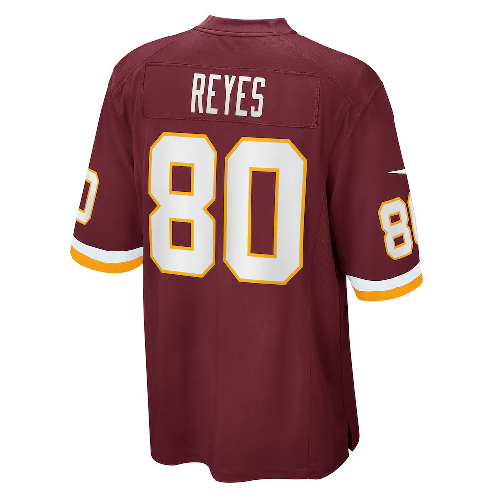 W.Football Team #80 Sammis Reyes Burgundy HOLBERT Game Jersey