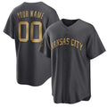 Custom Kansas City Royals Active Player Charcoal HOLBERT 2022 All-Star Cool Base Stitched Jersey