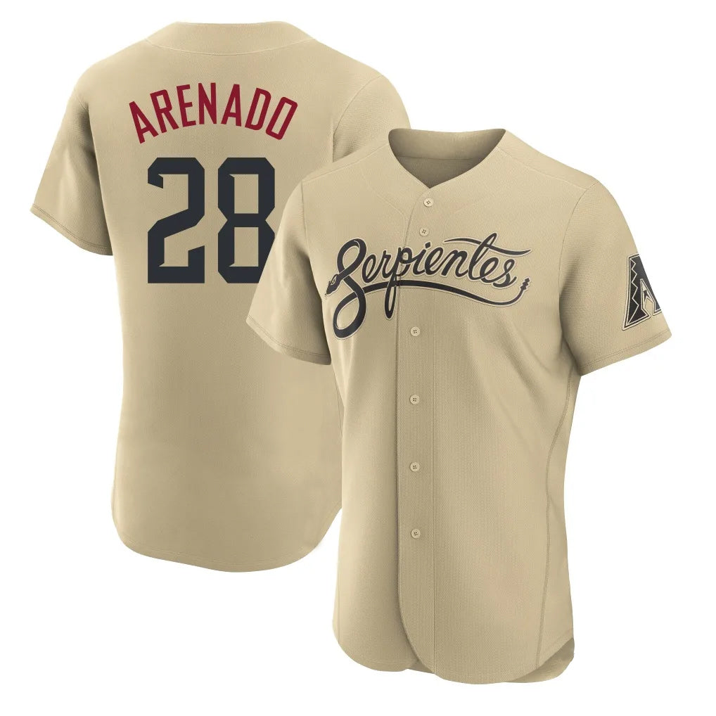 Arizona Diamondbacks #28 Nolan Arenado Player Tan HOLBERT City Connect Limited Elite Home Game Stitched Jerseys