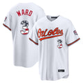 Baltimore Orioles #3 Taylor Ward Player White HOLBERT USA 250 Fourth of July Home Game Stitched Jerseys