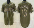 San Diego Padres #13 Manny Machado Olive HOLBERT 2026 Armed Forces Day Jersey