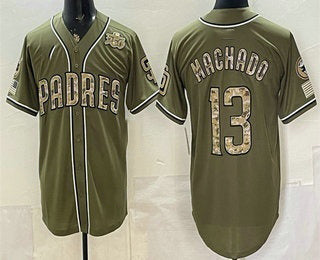 San Diego Padres #13 Manny Machado Olive HOLBERT 2026 Armed Forces Day Jersey