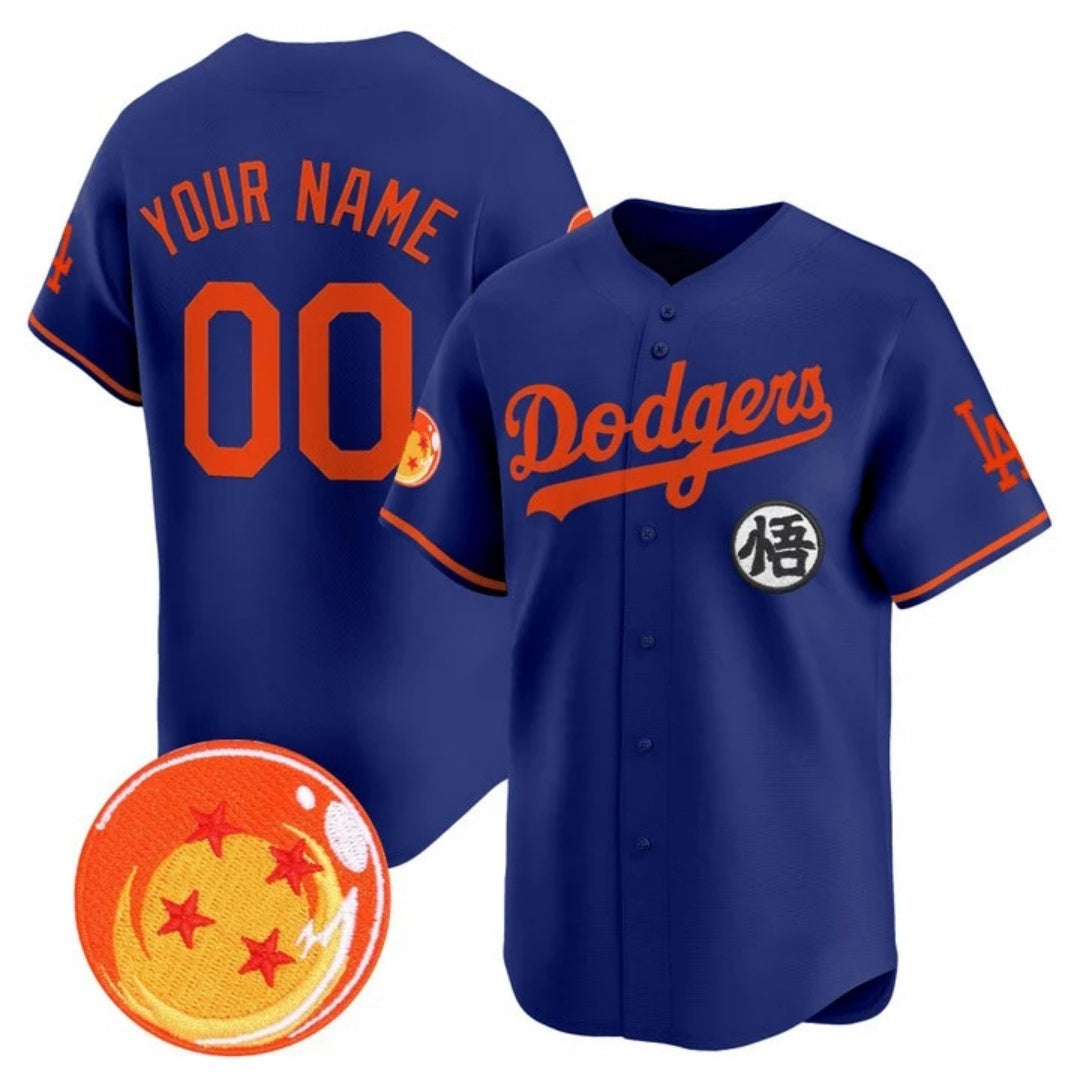 Custom Los Angeles Dodgers x Dragon Ball Royal HOLBERT Vapor Premier Limited Jersey - Stitched