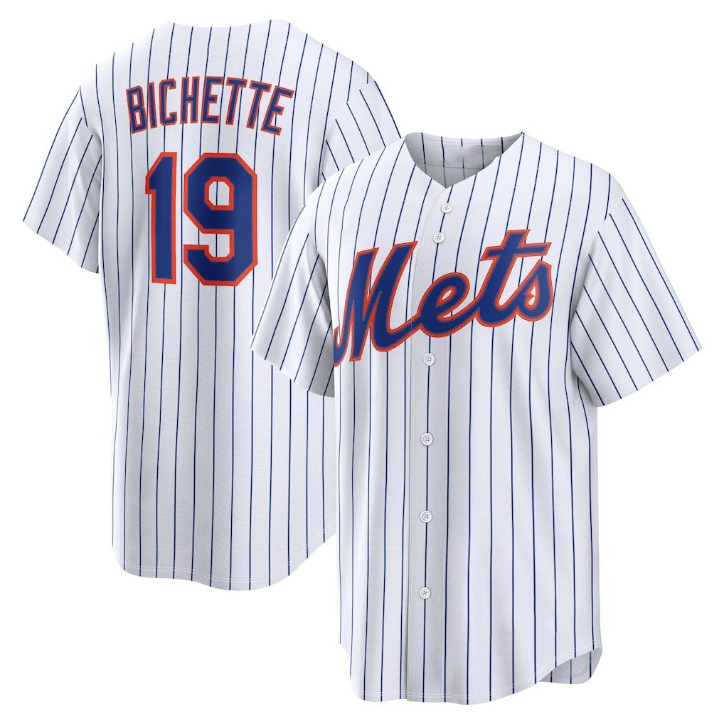 New York Mets #19 Bo Bichette White HOLBERT Home Replica Jersey