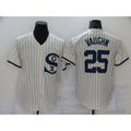 Chicago White Sox #25 Andrew Vaughn 2021 Cream Navy HOLBERT Field of Dreams Name Flex Base Stitched Jersey