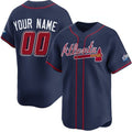 Custom Atlanta Braves Active Player Navy HOLBERT 2025 Speedway Classic Alternate Limited Stitched Jersey