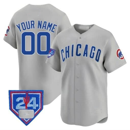 Custom Chicago Cubs 2024 Spring Training Patch Vapor Premier Limited Jersey V2 ¨C Gray HOLBERT