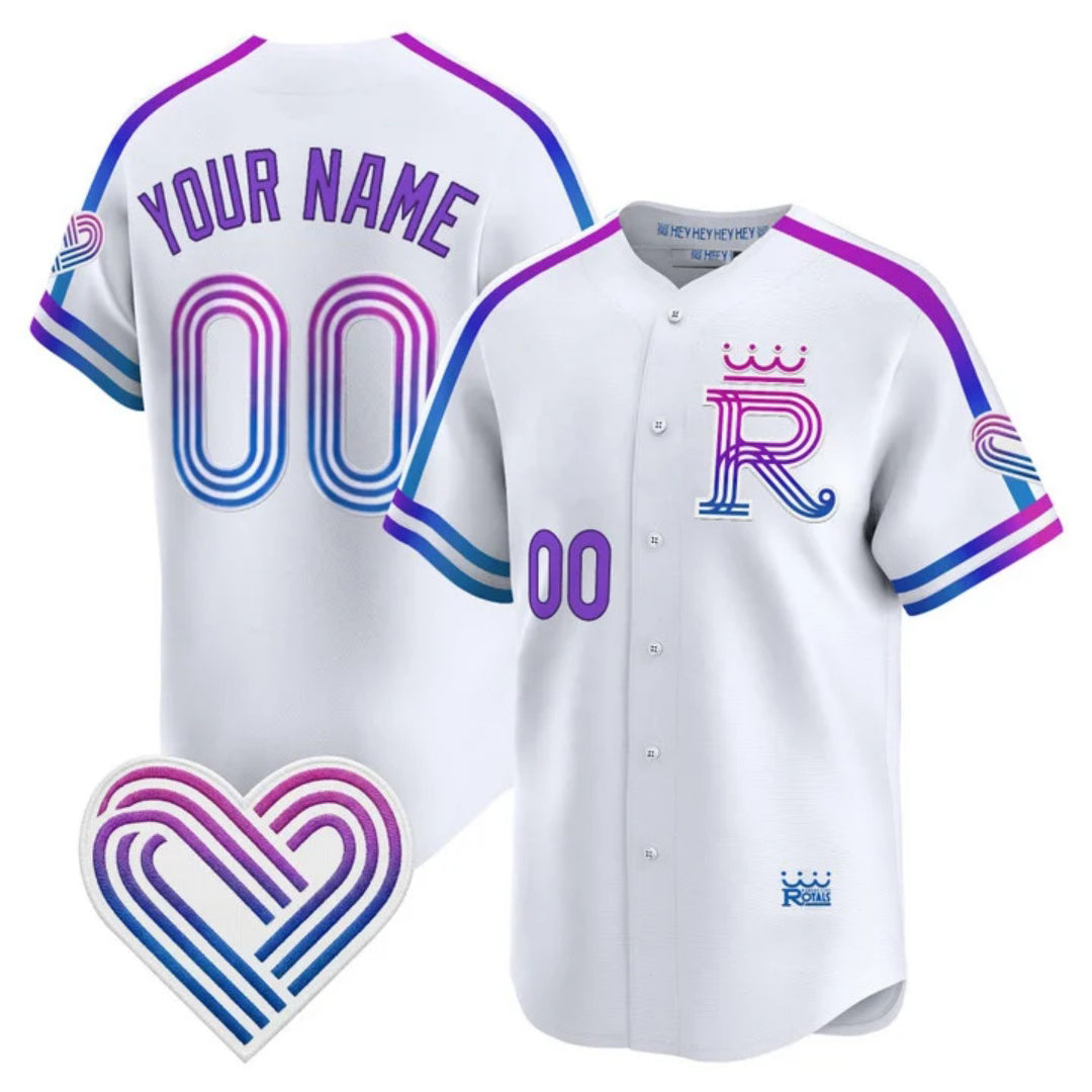Custom Kansas City Royals White HOLBERT 2026 City Connect Stadium Stitched Jersey