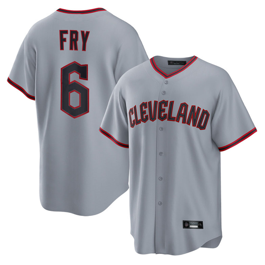 Cleveland Guardians #6 David Fry Player Gray HOLBERT Home Game Stitched Jerseys