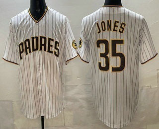 San Diego Padres #35 Randy Jones White HOLBERT Cool Base Jersey