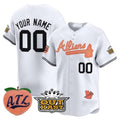 Custom Atlanta Braves Atliens & Peach Vapor Premier Limited Jersey ¨CWhite HOLBERT