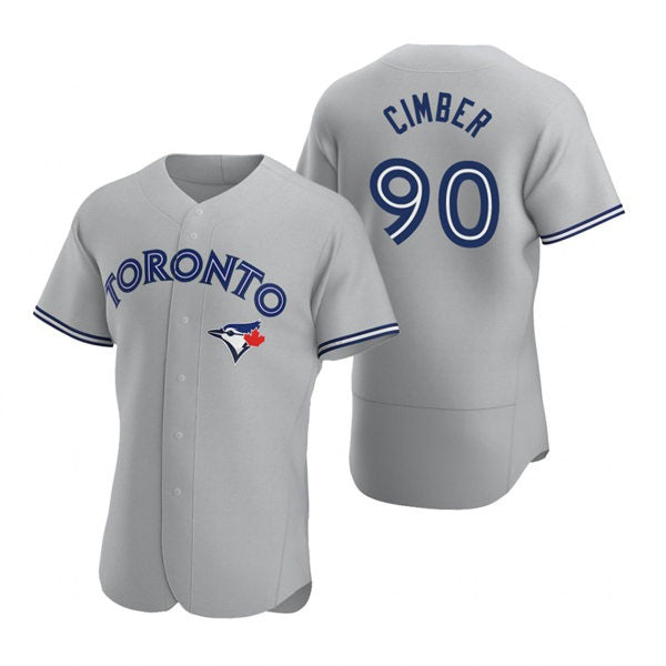 Toronto Blue Jays #90 Adam Cimber Gray HOLBERT Road Flex Base Player Jersey