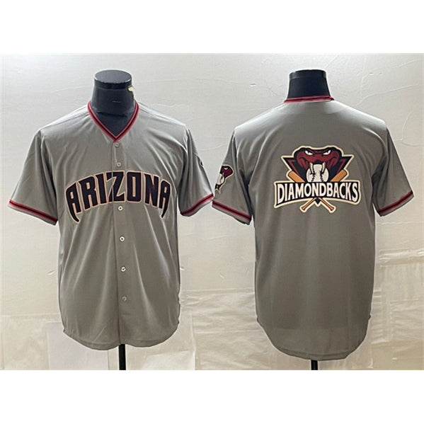 Arizona Diamondbacks Gray HOLBERT Team Big Logo Cool Base Stitched Jerseys