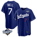 Los Angeles Dodgers #7 Blake Snell Player Royal HOLBERT Game World Series Home Stitched Jerseys