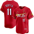 St. Louis Cardinals #11 Victor Scott II Red HOLBERT City Connect Limited Stitched Jersey