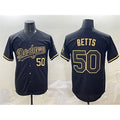 Los Angeles Dodgers #50 Mookie Betts Black Gold HOLBERT Limited Stitched Jersey