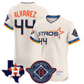 Houston Astros #44 Yordan Alvarez Player Cream HOLBERT City Connect Texas Patch Vapor Premier Limited Elite Home Stitched Jerseys
