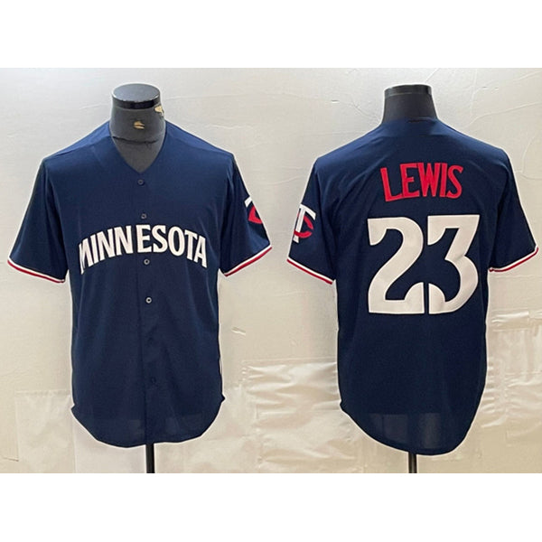 Minnesota Twins #23 Royce Lewis Navy HOLBERT Cool Base Stitched Jersey