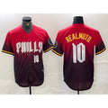 Philadelphia Phillies #10 JT Realmuto Red HOLBERT 2024 City Player Number Cool Base Jersey 2