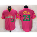 San Diego Padres #23 Fernando Tatis Jr. Pink HOLBERT Cool Base Stitched Jerseys