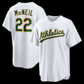 Oakland Athletics #22 Jeff McNeil White HOLBERT Home Replica Jersey