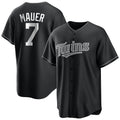 Minnesota Twins #7 Joe Mauer Player Black HOLBERTHome Game Stitched Jerseys