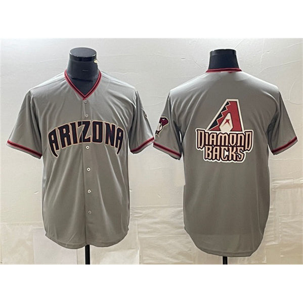 Arizona Diamondbacks Gray HOLBERT Team Big Logo Cool Base Stitched Jersey 2