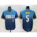 Philadelphia Phillies #5 Bryson Stott Blue HOLBERT 2024 City Player Number Cool Base Stitched Jerseys