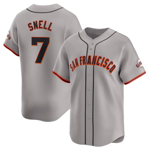 San Francisco Giants #7 Blake Snell Gray HOLBERT Away Limited Stitched Jersey