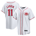 Cincinnati Reds #11 Barry Larkin Player White HOLBERT Game Home Stitched Jerseys