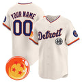 Custom Detroit Tigers x Dragon Ball Cream HOLBERT Vapor Premier Limited Jersey - All Stitched