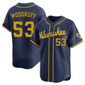 Milwaukee Brewers #53 Brandon Woodruff Player Navy HOLBERT Home Limited Stitched Jerseys