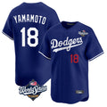 Los Angeles Dodgers #18 Yoshinobu Yamamoto Player Royal HOLBERT World Series Limited Home Stitched Jerseys