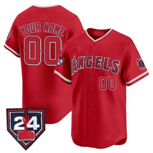 Custom Los Angeles Angels 2024 Spring Training Patch Vapor Premier Limited Jersey ¨C Red HOLBERT