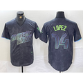 Tampa Bay Rays #14 Jacob Lopez Charcoal HOLBERT 2024 City Connect Limited Cool Base Jersey