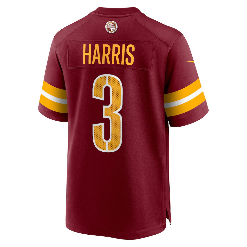 W.Commanders #3 Will Harris Burgundy HOLBERT Team Game Jersey