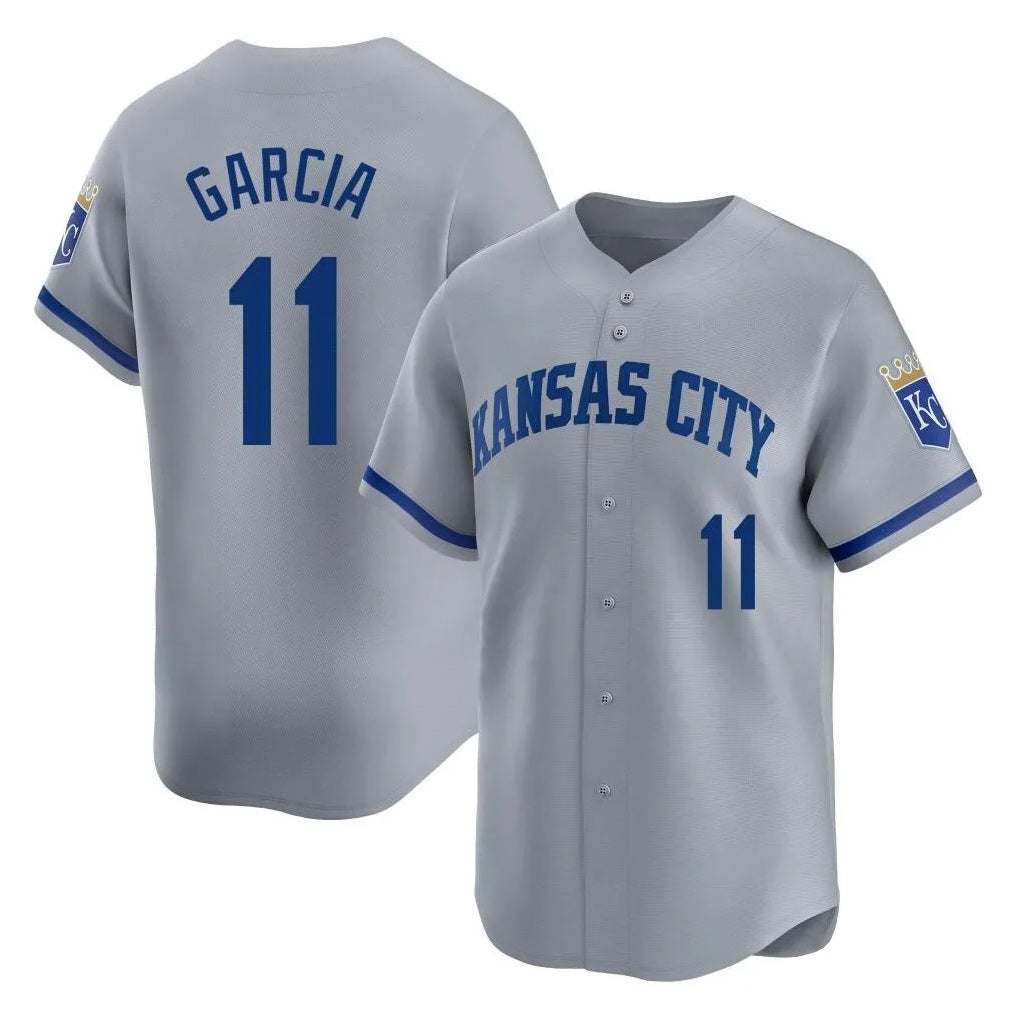 Kansas City Royals #11 Maikel Garcia Player Gray HOLBERT Limited Home Stitched Jerseys