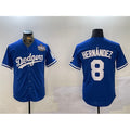 Los Angeles Dodgers #8 Enrique Hernandez Royal HOLBERT 2024 World Series Cool Base Stitched Jersey