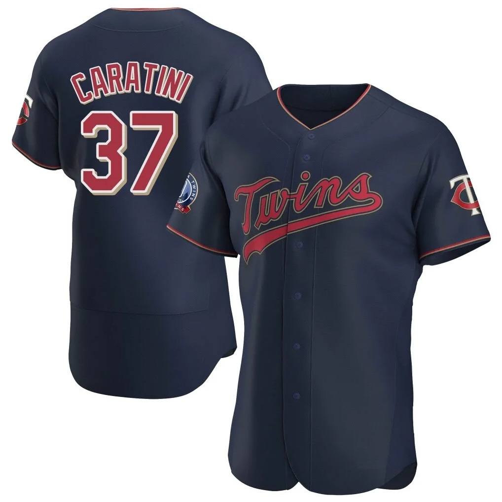 Minnesota Twins #37 Victor Caratini Player Navy HOLBERT60th Home Limited Elite Stitched Jerseys