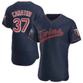 Minnesota Twins #37 Victor Caratini Player Navy HOLBERT60th Home Limited Elite Stitched Jerseys