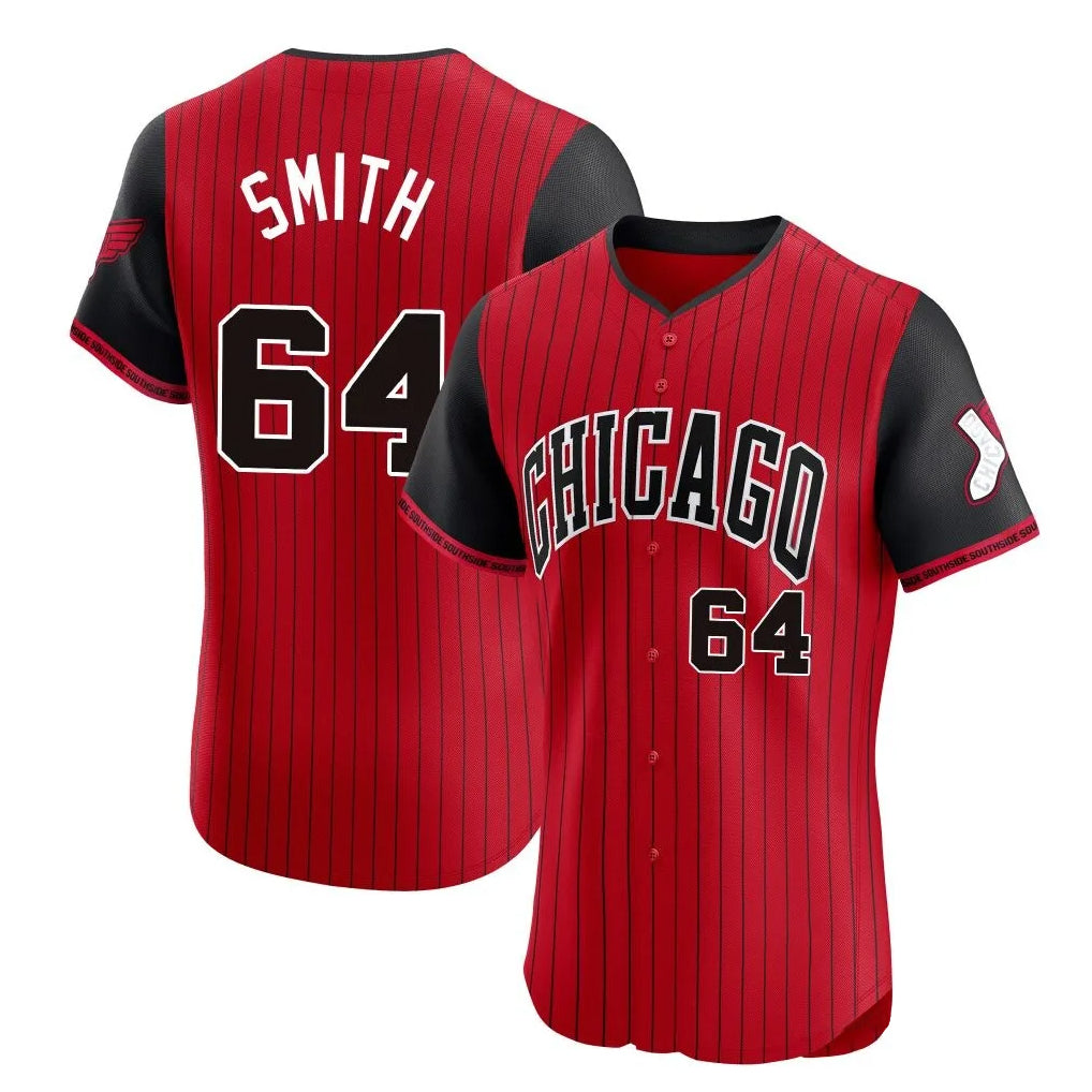 Chicago White Sox #64 Shane Smith Player Red HOLBERT City Connect Limited Elite Home Stitched Jerseys