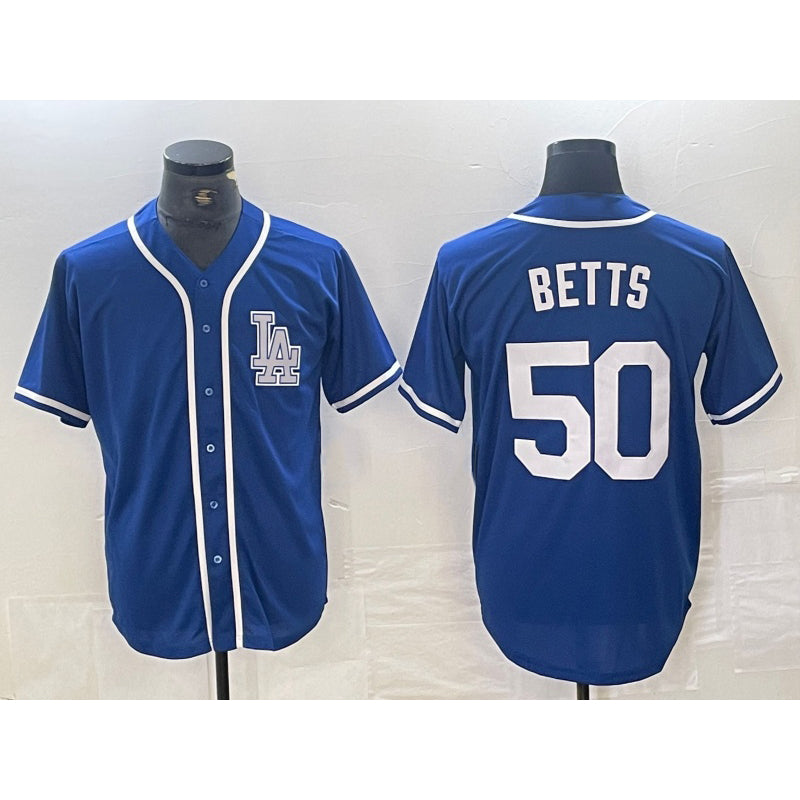 Los Angeles Dodgers #50 Mookie Betts Blue HOLBERT Cool Base Stitched Jersey